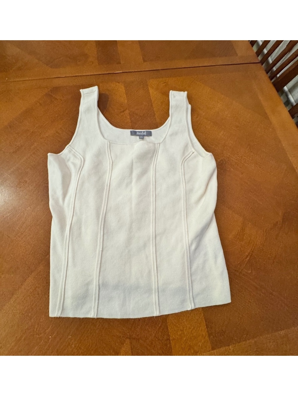 Maribel Cream Rayon Nylon Tank Top Size L 3234